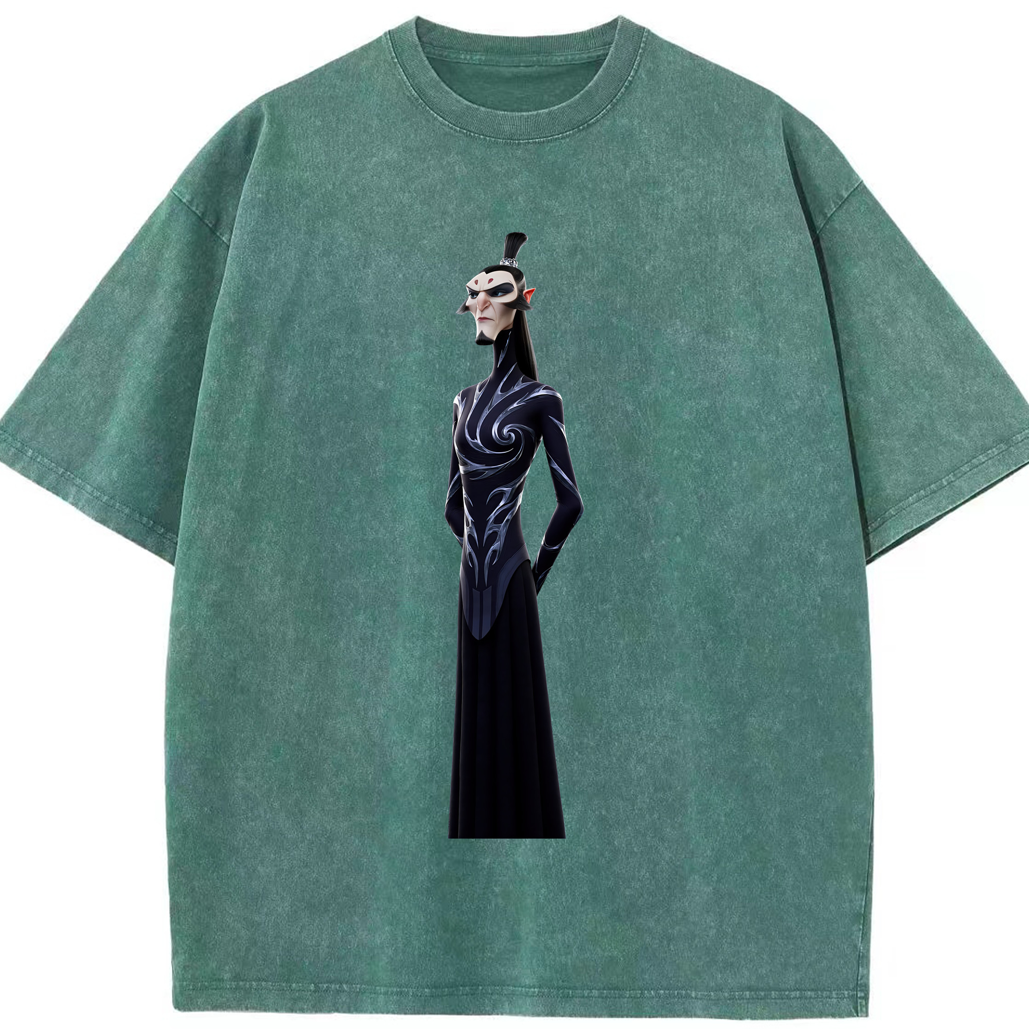 （画像用） Ne Zha 2 ナタ 魔童の大暴れ 綿100% ヴィンテージ風 半袖Tシャツ（フロントプリント）